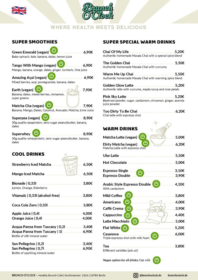 Drinks Brunch O'Clock Berlin